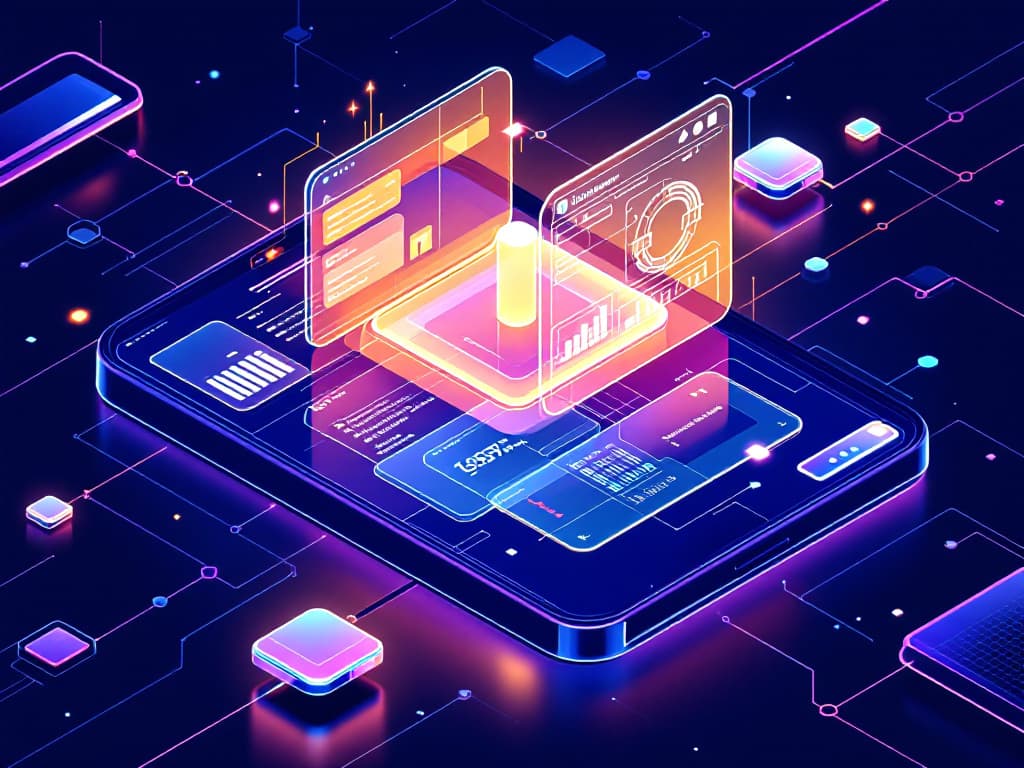 abstract concept of two interconnected IT management platforms merging into a unified solution